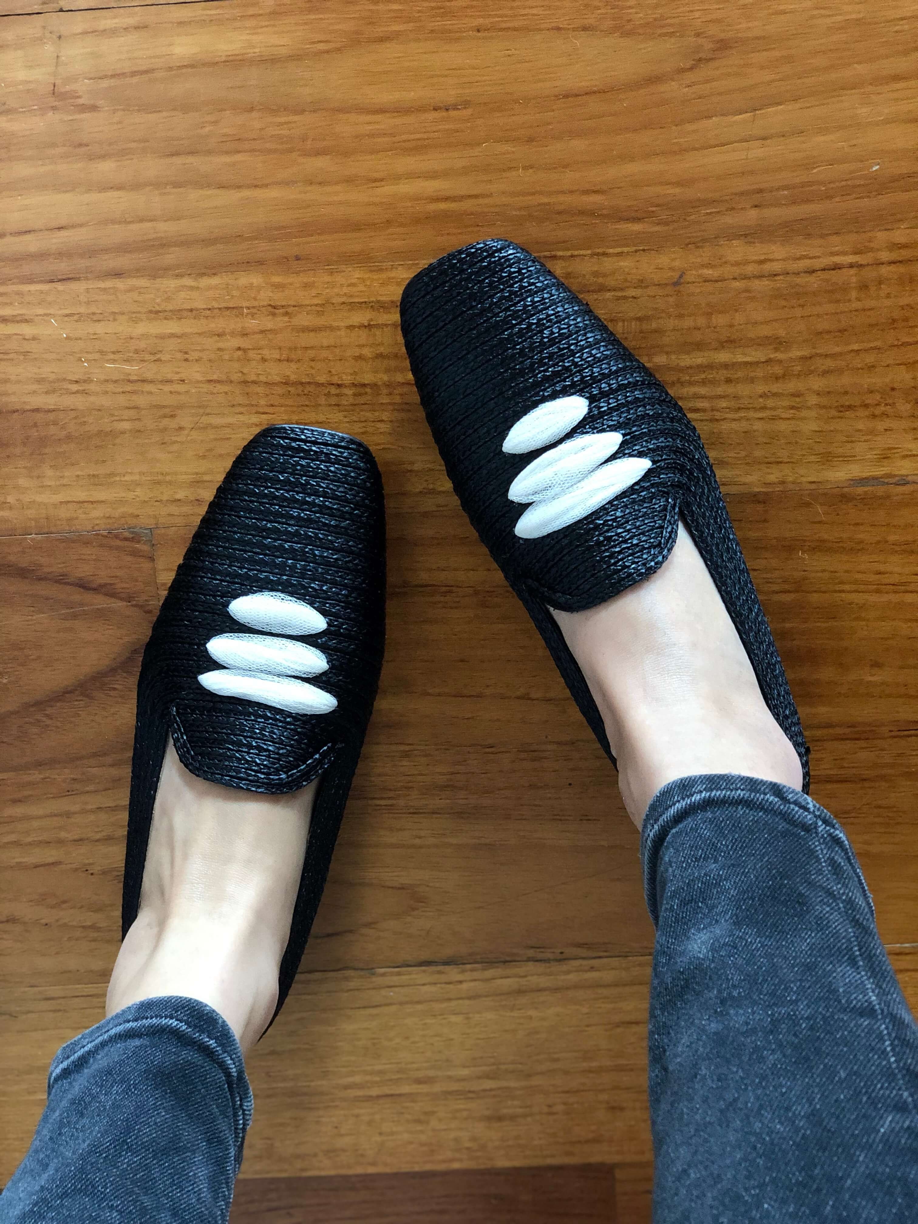 Mocasín Rafia Negro Casablanca
