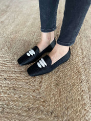 Mocasín Rafia Negro Casablanca