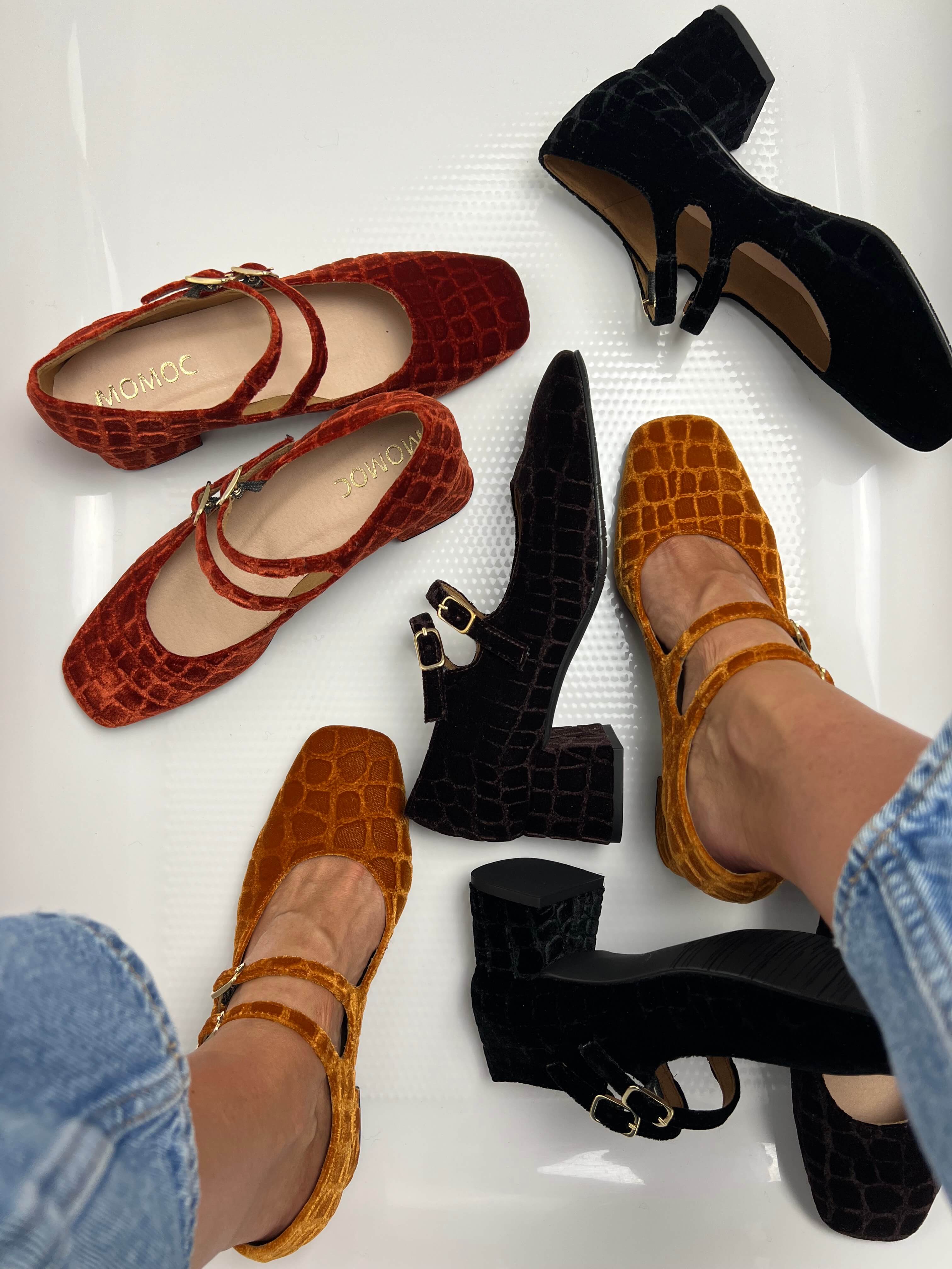 Talon mi-haut Pigalle Caramel – Momoc Shoes