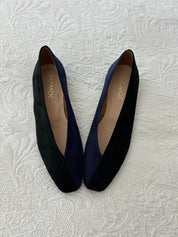 Ballerines bicolores noires/bleu marine
