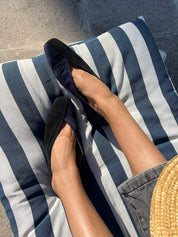 Ballerines bicolores noires/bleu marine