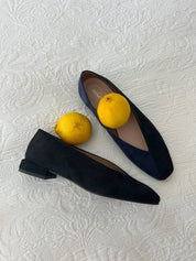 Ballerines bicolores noires/bleu marine