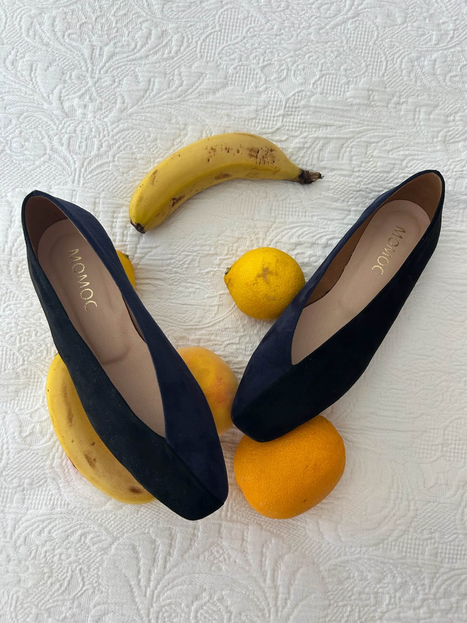 Ballerines bicolores noires/bleu marine