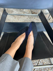 Ballerines bicolores noires/bleu marine