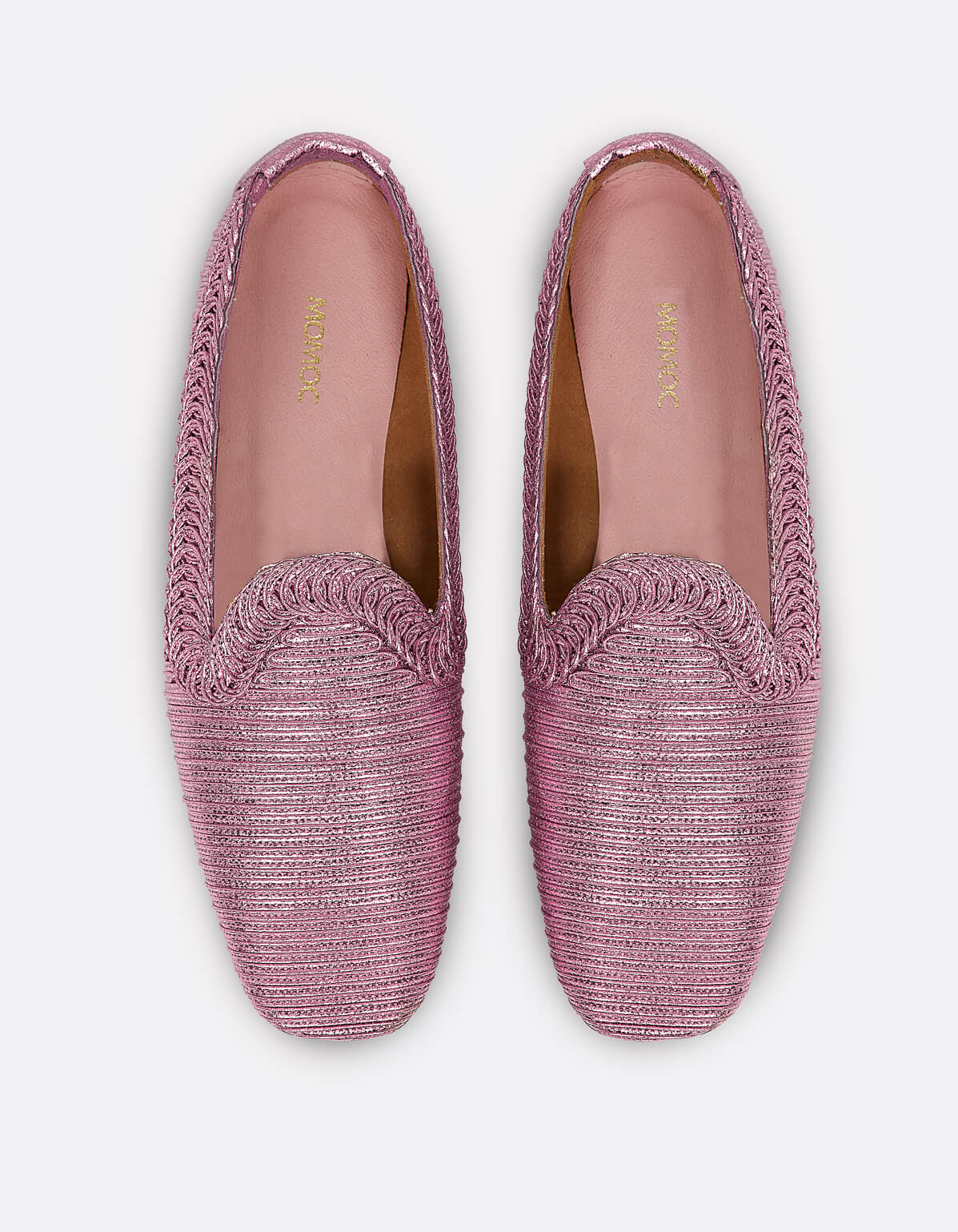 Mocasín NY metalizado rosa