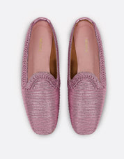 Mocasín NY metalizado rosa