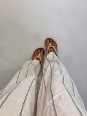 Momoc Javea natural rope sandal pair top view cork latex anatomic platform detail Spain | Momoc Shoes Spain