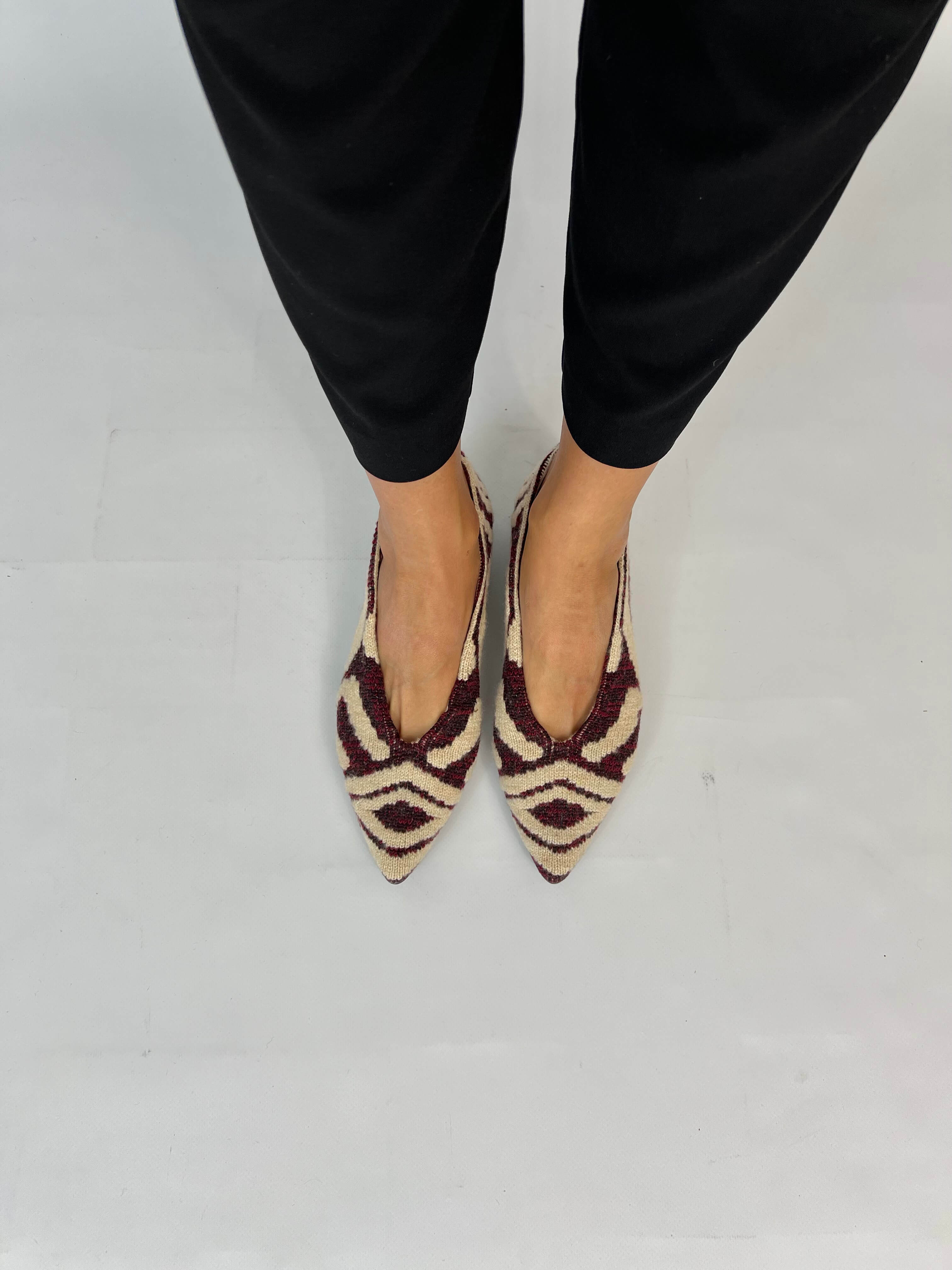 Tricotosa Budapest Bordeaux Ballerinas