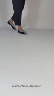 Momoc Coral Reef Blue ballet flats video designed for all-day wear handmade Spain | Momoc Shoes Spain