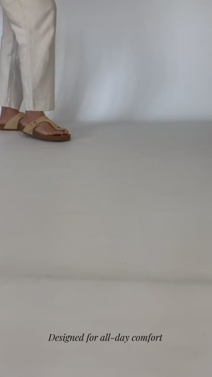 Momoc Altea natural woven raffia sandal walking cork latex platform detail | Momoc Shoes