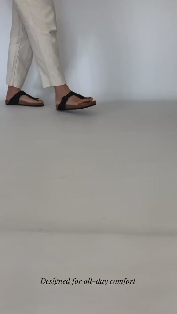 Momoc Altea black raffia sandal walking zero waste Spain | Momoc Shoes
